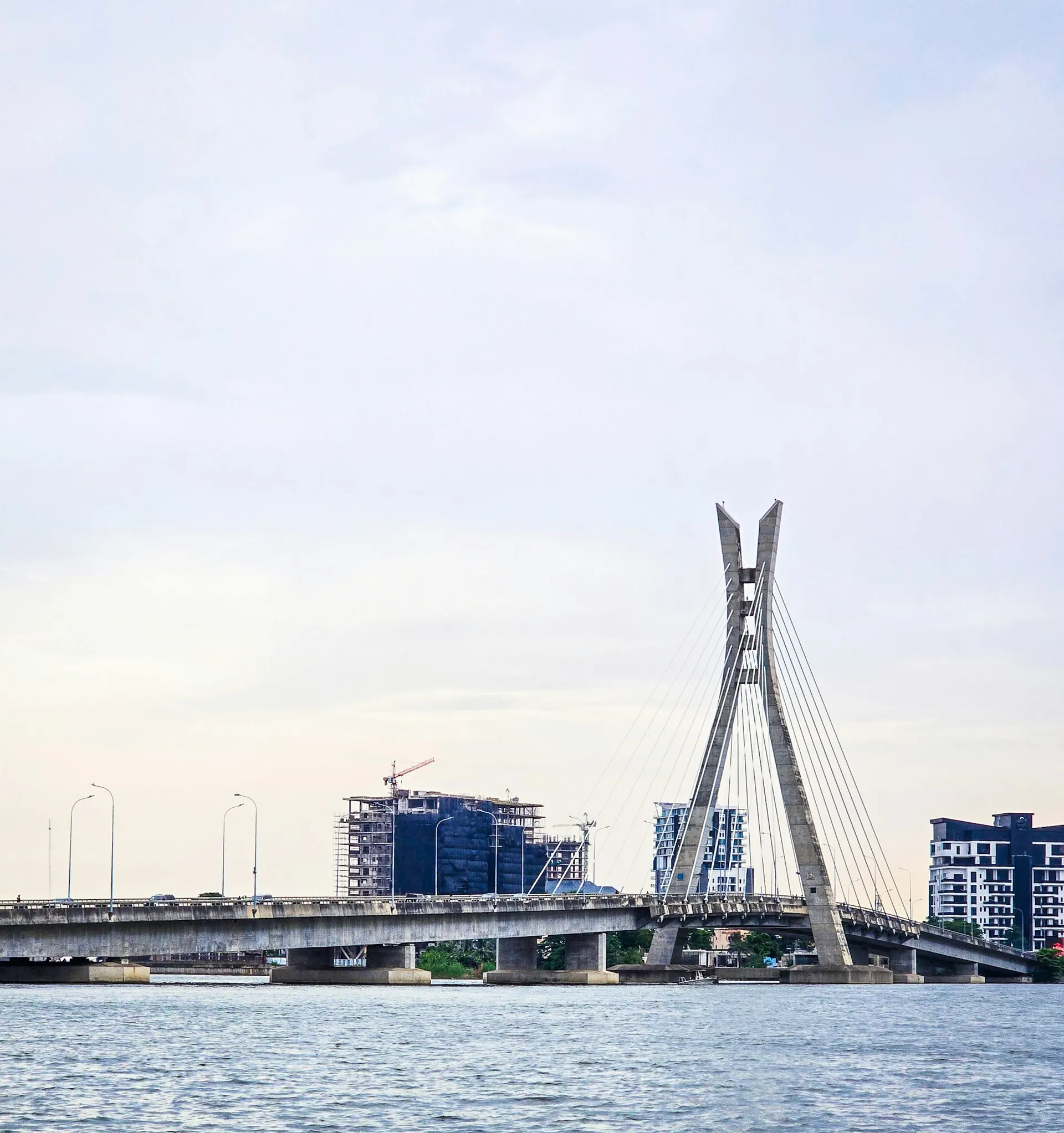 Lekki–Ikoyi Link Bridge over the water in Lagos, Nigeria